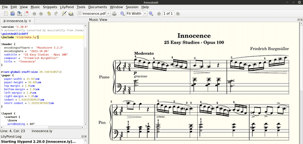 Burgmüller's Innocence in Frescobaldi in Clairnote SN Burgmüller's Innocence in Frescobaldi in Clairnote SN