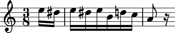 Excerpt from Beethoven's Für Elise in traditional notation Excerpt from Beethoven's Für Elise in traditional notation