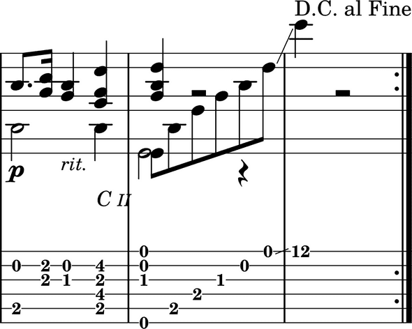 Adelita alternate ending with extended arpeggio Adelita alternate ending with extended arpeggio