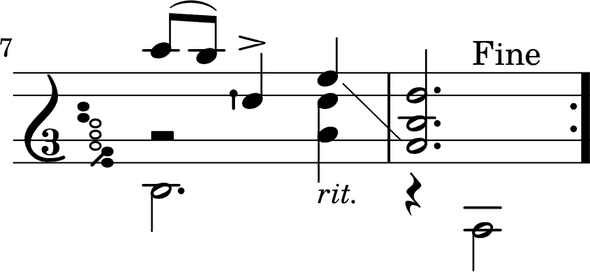 Adelita measures 7-8 with correct quarter rest position Adelita measures 7-8 with correct quarter rest position