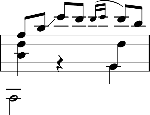 Adelita measure 11 with non-aligned bass notes Adelita measure 11 with non-aligned bass notes