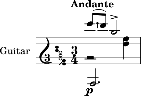 Adelita measure 1 with corrected tempo indication Adelita measure 1 with corrected tempo indication